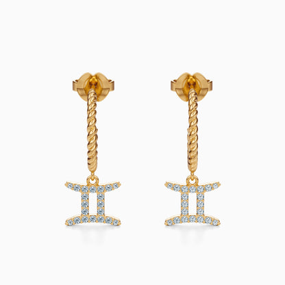 Diamond Gemini Dangle Earrings