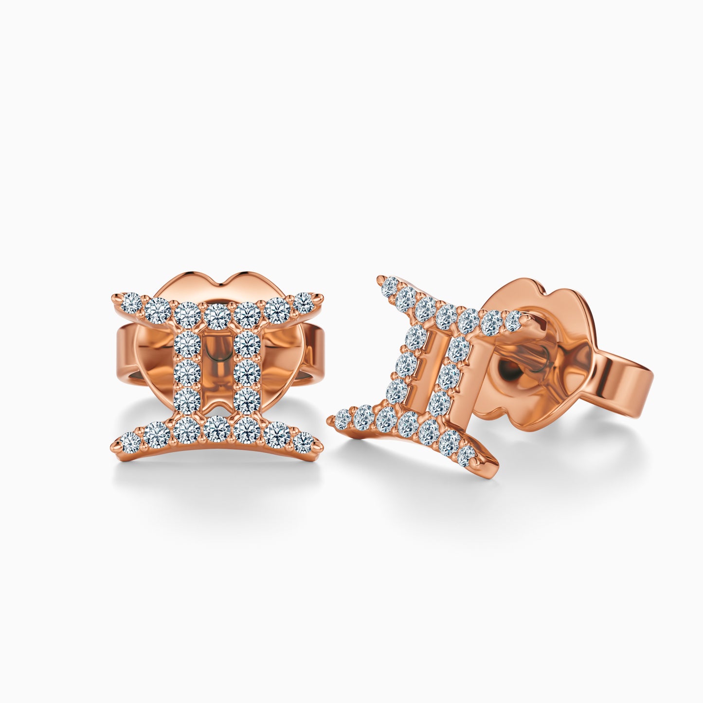 Diamond Gemini Stud Earrings