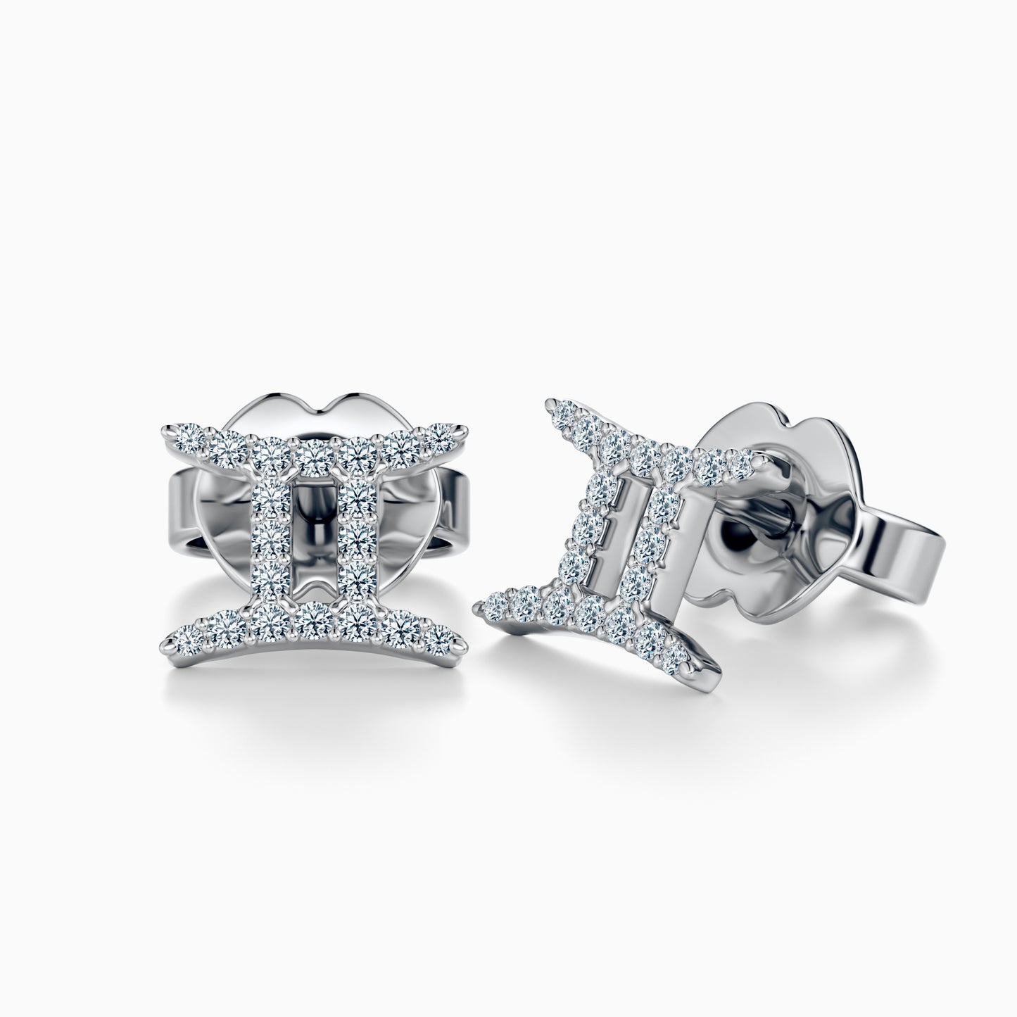 Diamond Gemini Stud Earrings