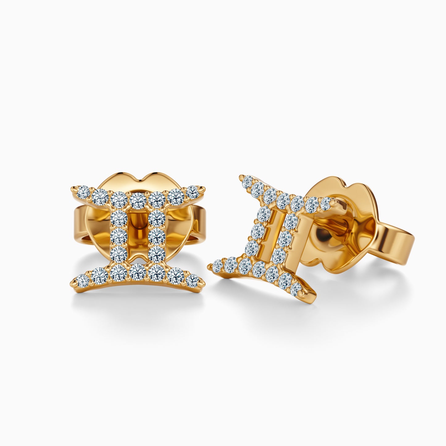 Diamond Gemini Stud Earrings