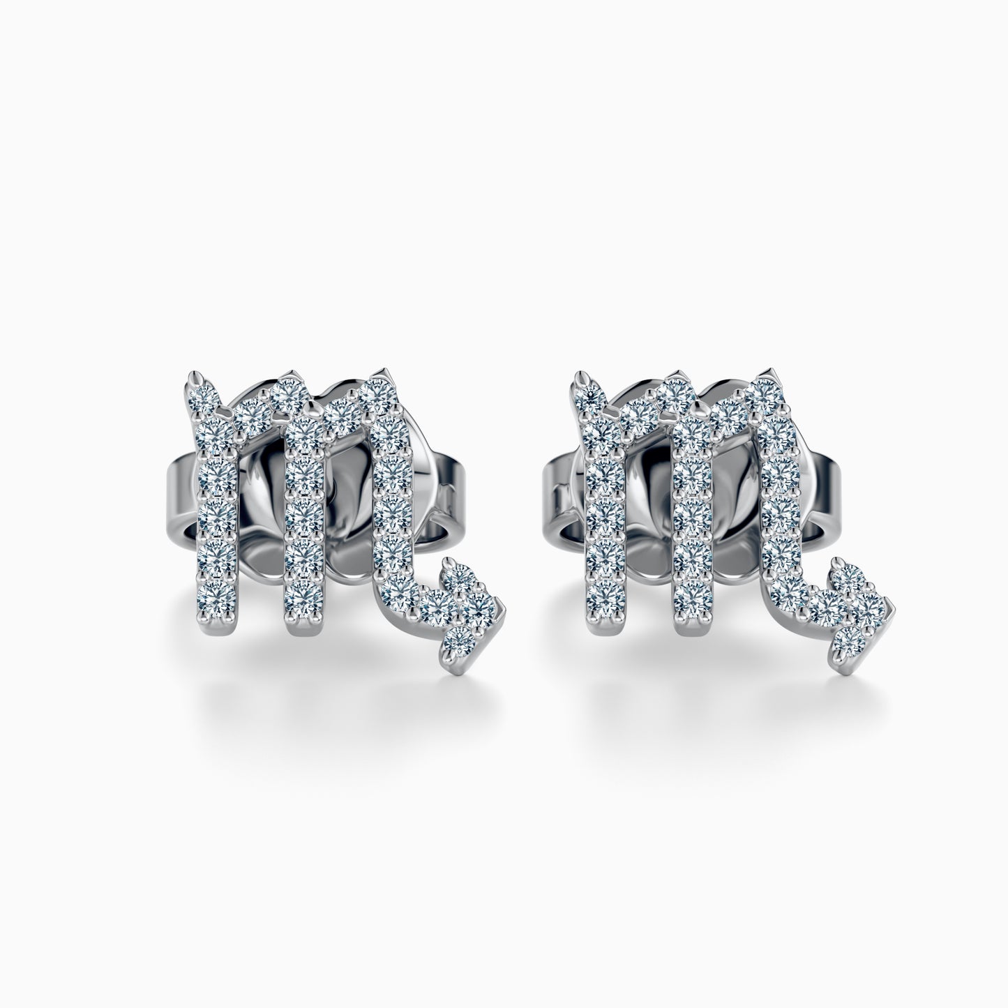 Diamond Scorpio Stud Earrings