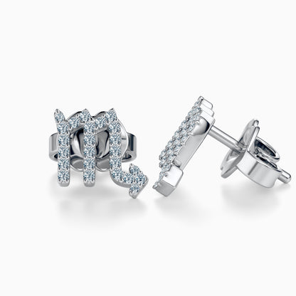 Diamond Scorpio Stud Earrings