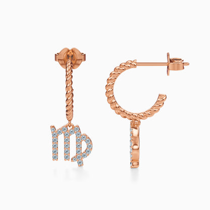 Diamond Virgo Dangle Earrings