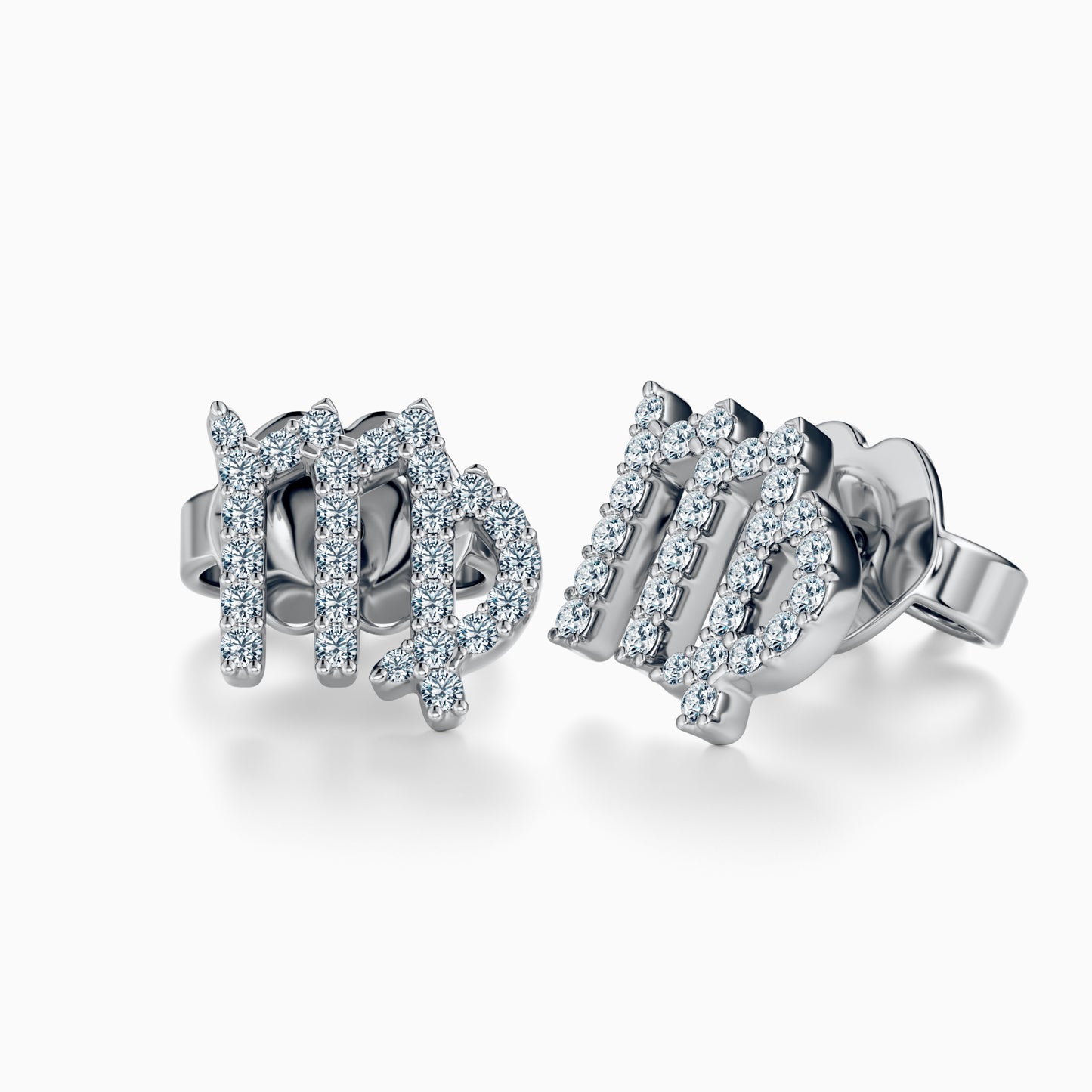 Diamond Virgo Stud Earrings