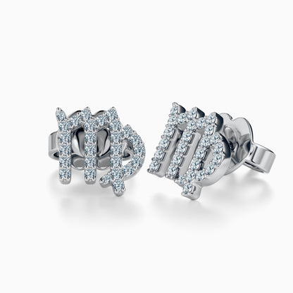 Diamond Virgo Stud Earrings