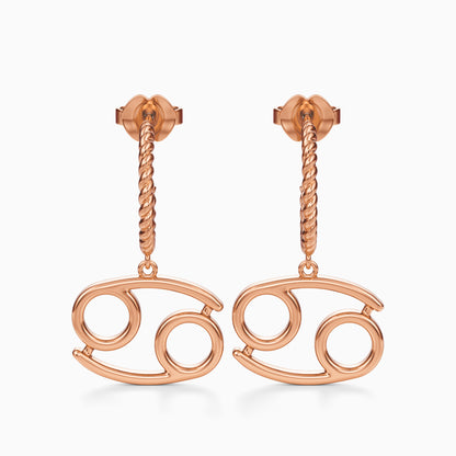 Large Cancer Dangle Earrings