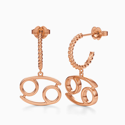 Large Cancer Dangle Earrings
