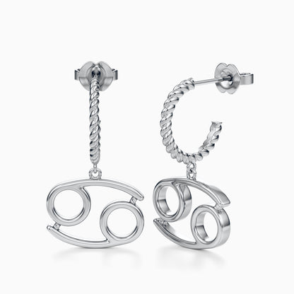 Large Cancer Dangle Earrings