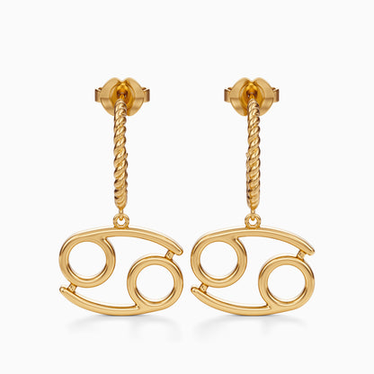 Large Cancer Dangle Earrings