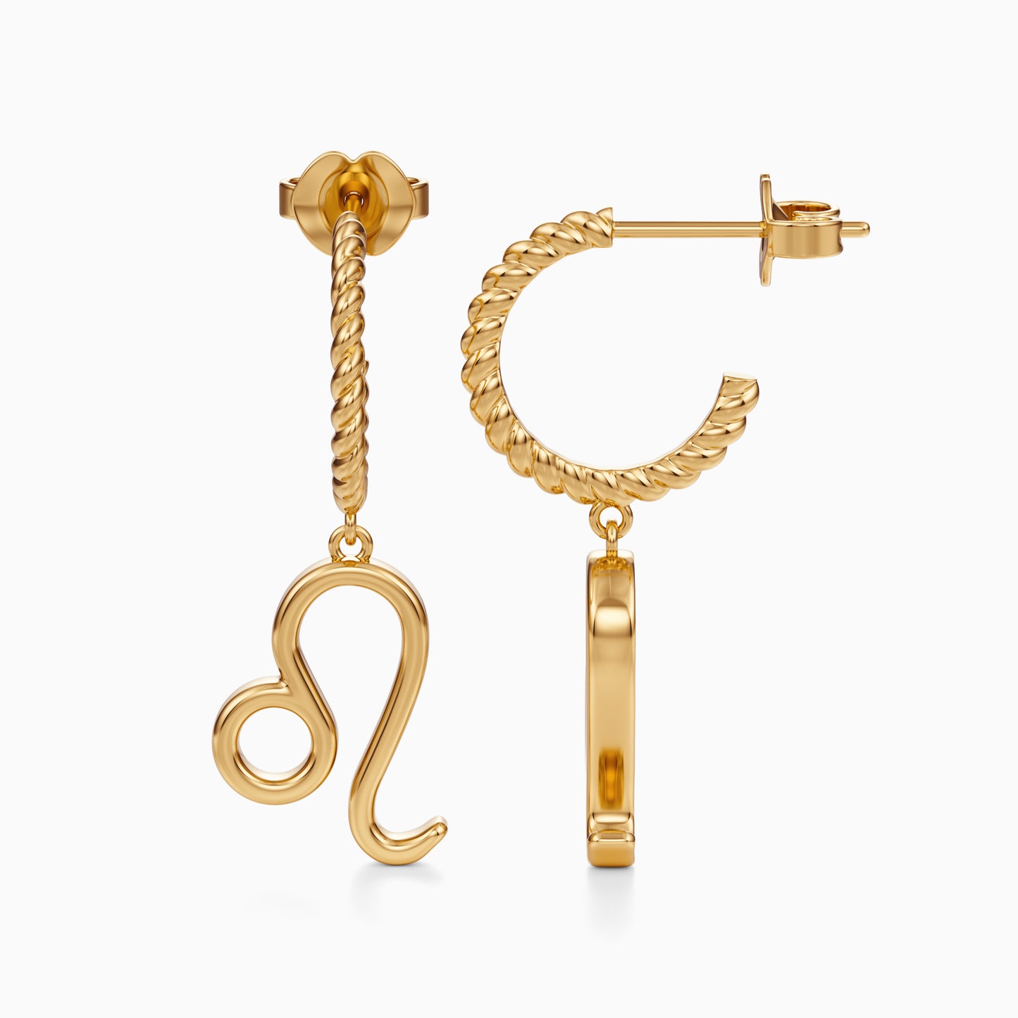 Large Leo Dangle Earrings