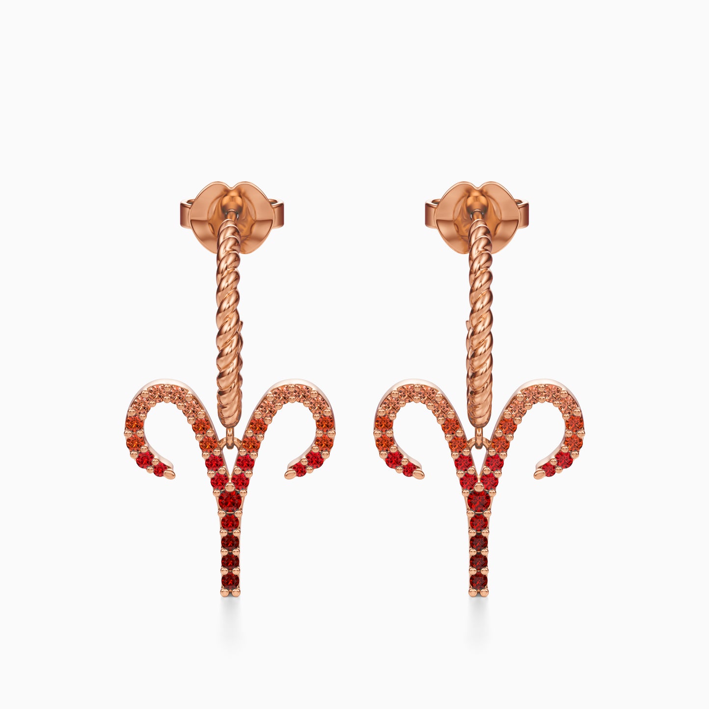 Large Sapphire Aries Dangle Earrings