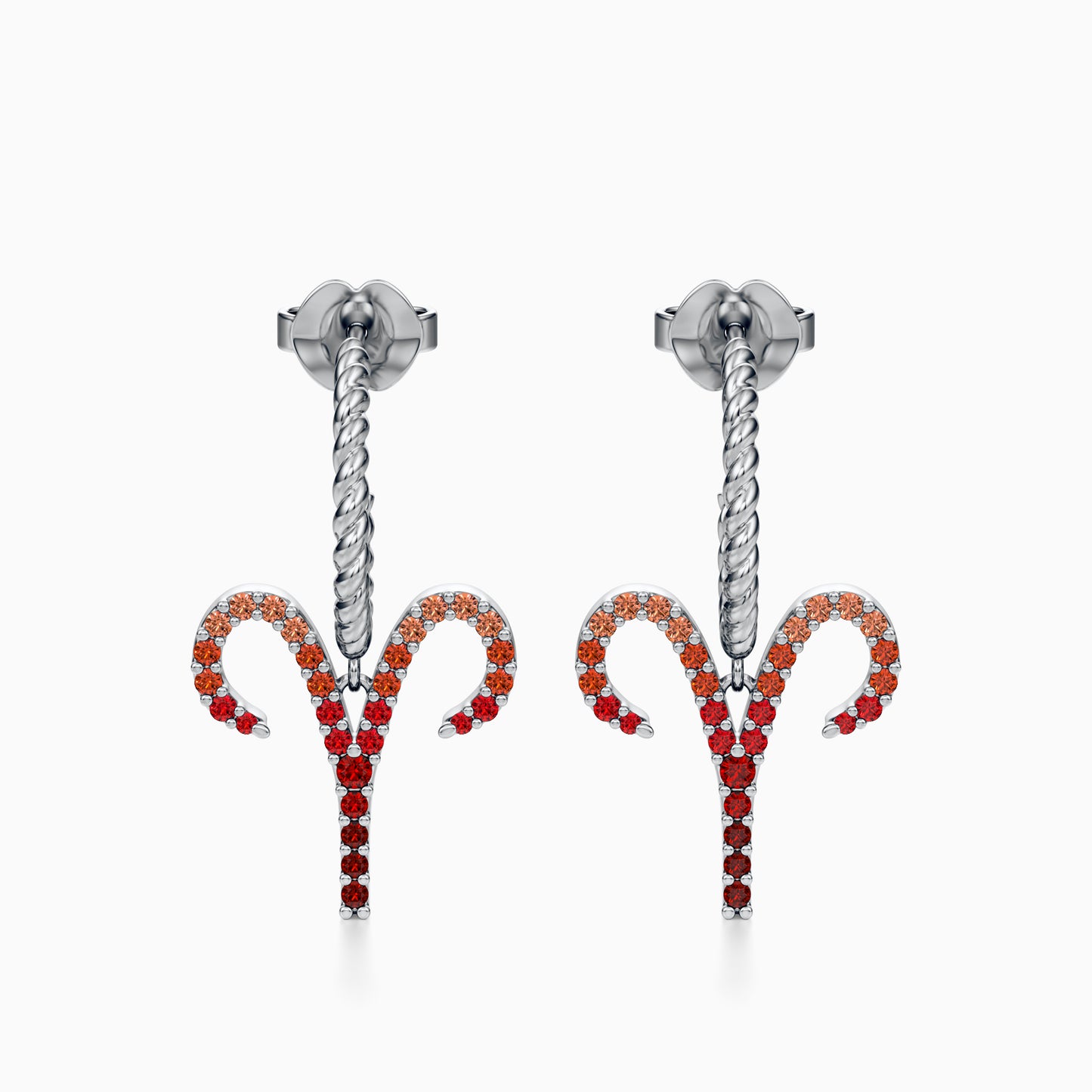 Large Sapphire Aries Dangle Earrings