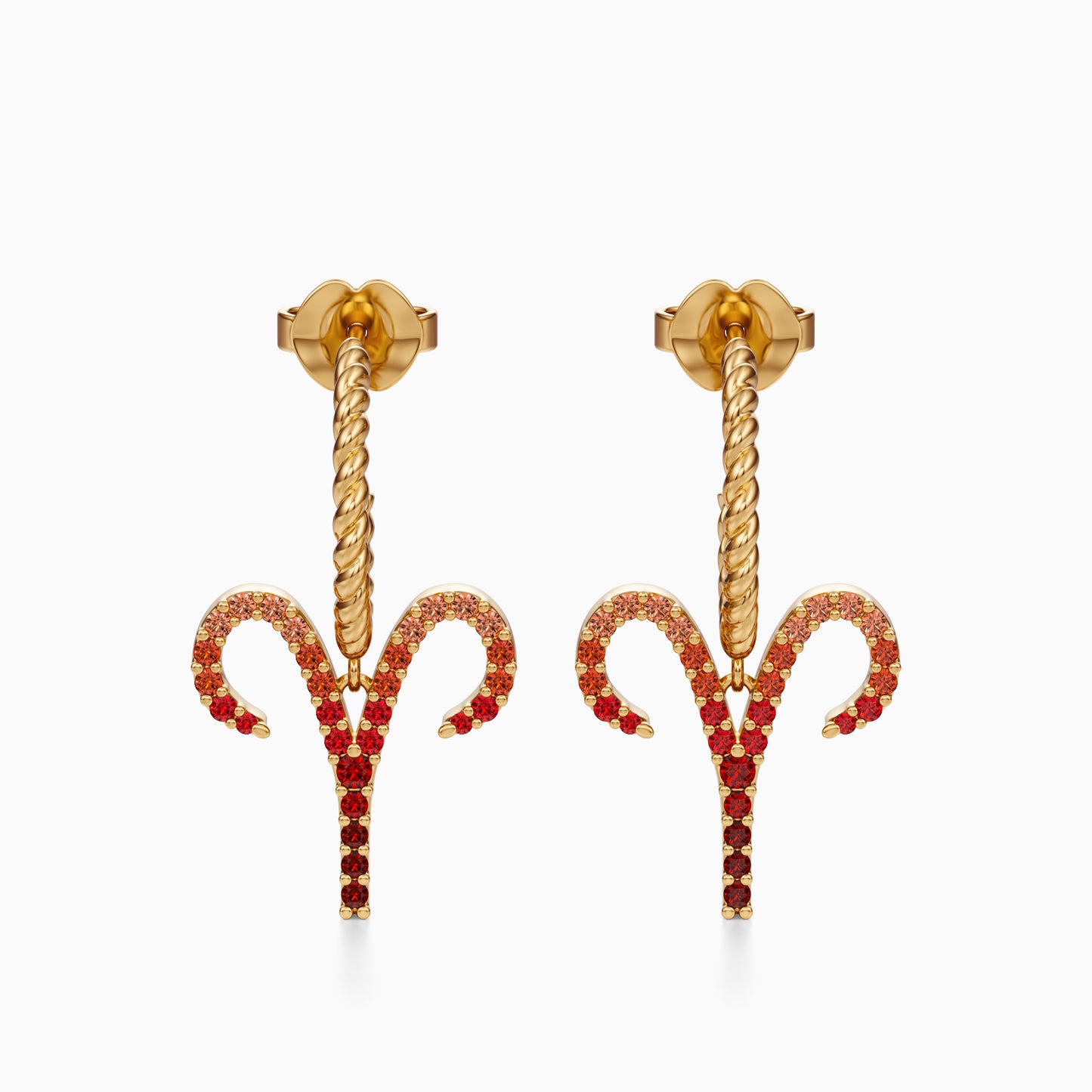 Large Sapphire Aries Dangle Earrings