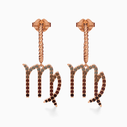 Large Sapphire Virgo Dangle Earrings
