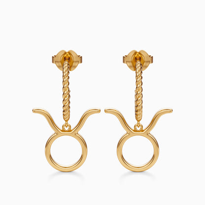 Large Taurus Dangle Earrings