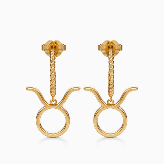 Large Taurus Dangle Earrings