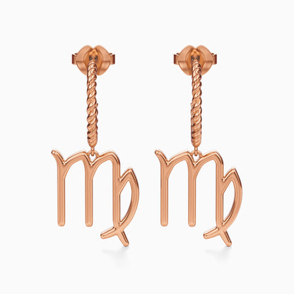 Large Virgo Dangle Earrings