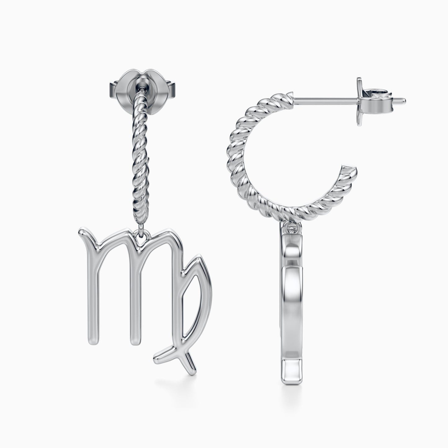 Large Virgo Dangle Earrings