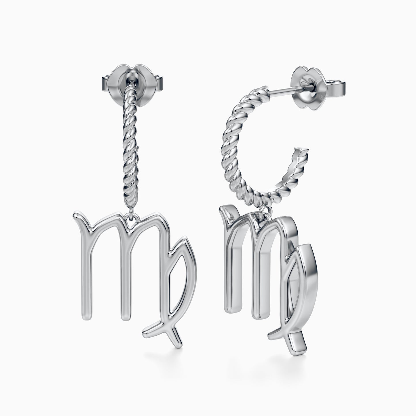 Large Virgo Dangle Earrings