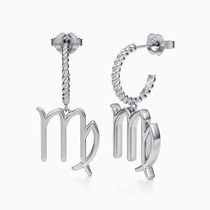 Large Virgo Dangle Earrings