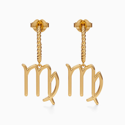 Large Virgo Dangle Earrings