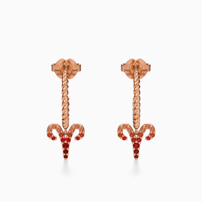 Sapphire Aries Dangle Earrings