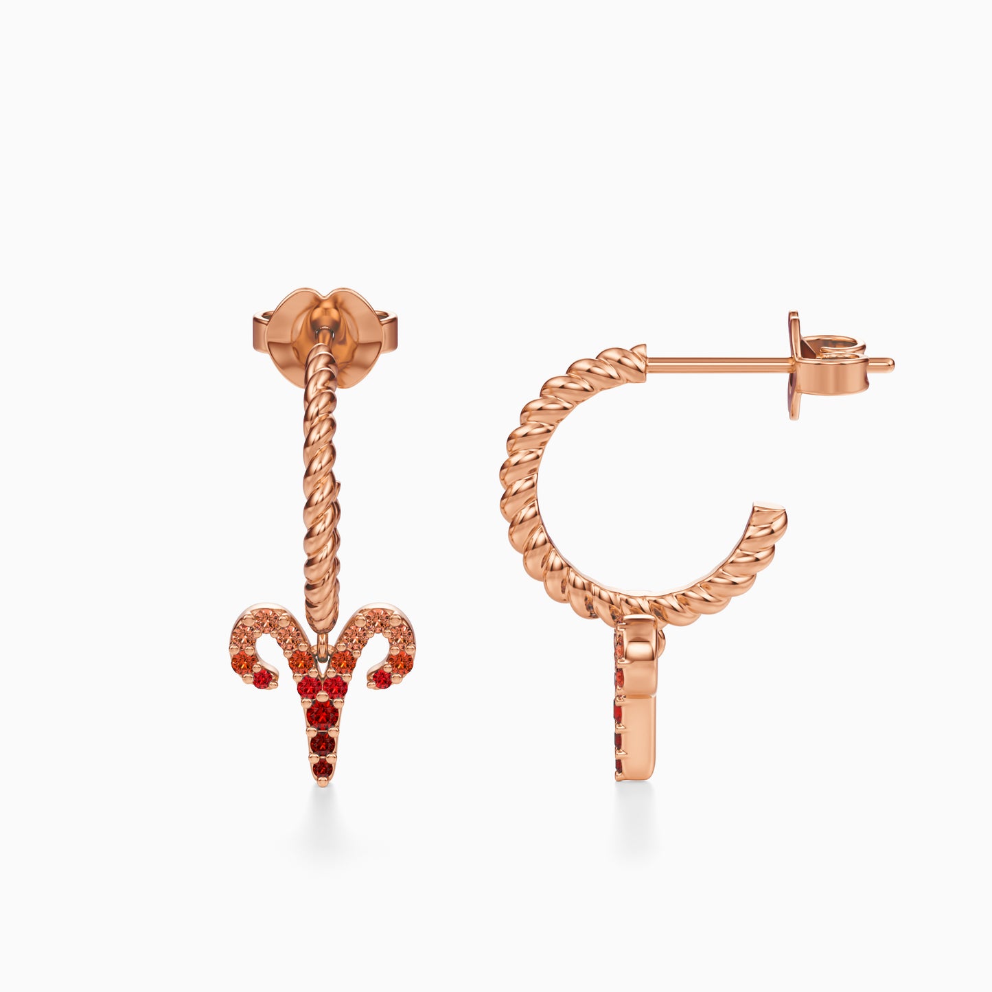 Sapphire Aries Dangle Earrings
