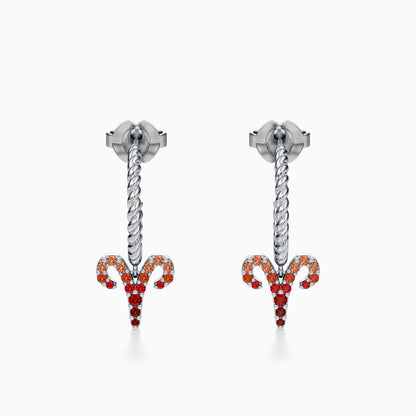 Sapphire Aries Dangle Earrings