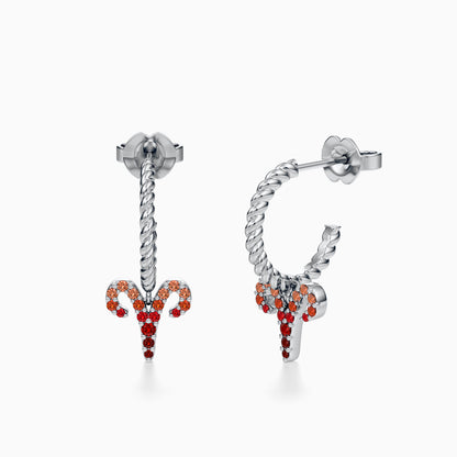 Sapphire Aries Dangle Earrings