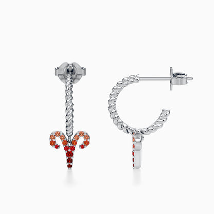 Sapphire Aries Dangle Earrings