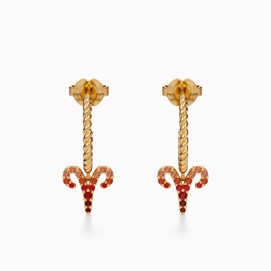 Sapphire Aries Dangle Earrings