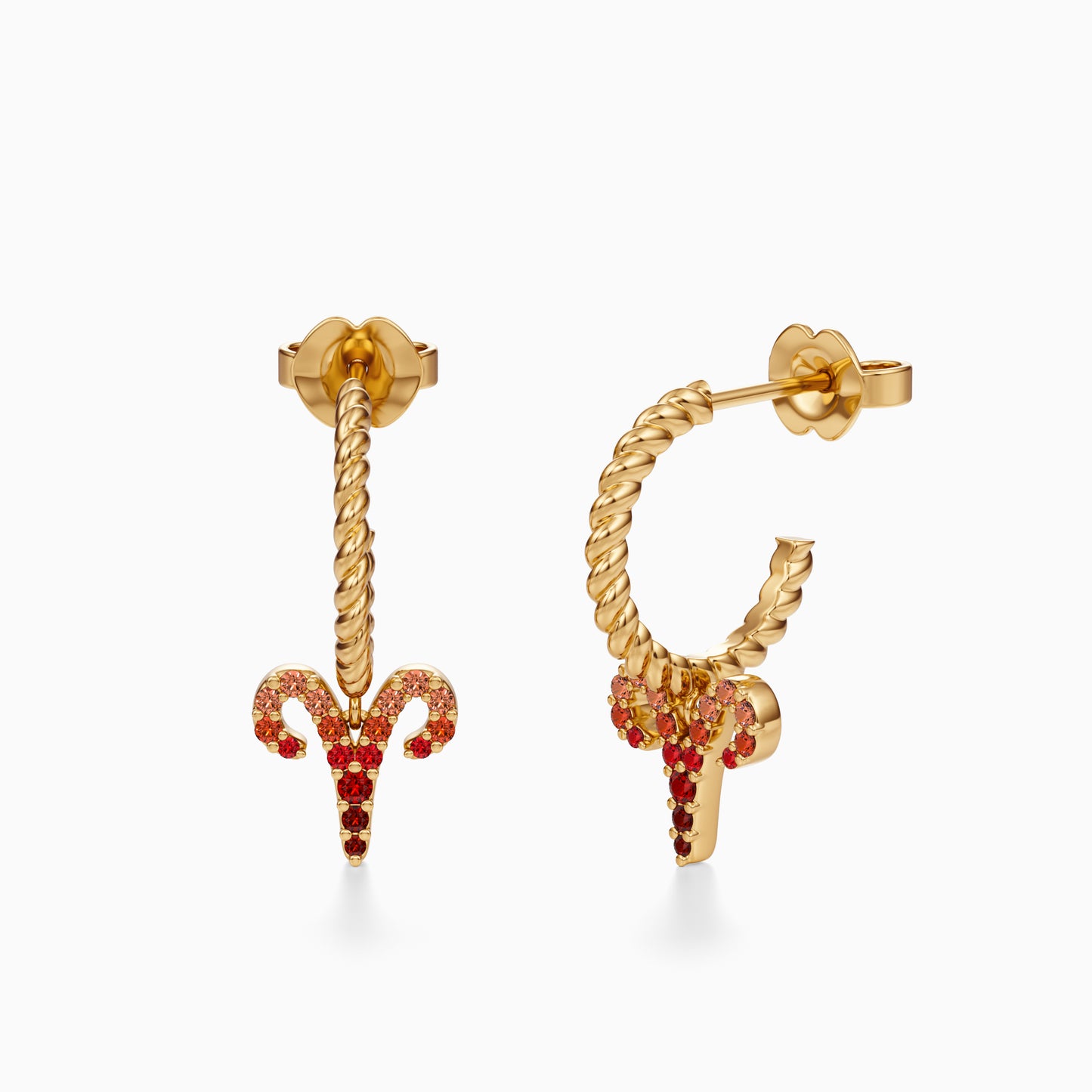 Sapphire Aries Dangle Earrings