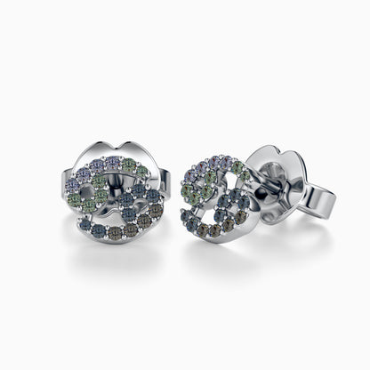 Sapphire Cancer Stud Earrings