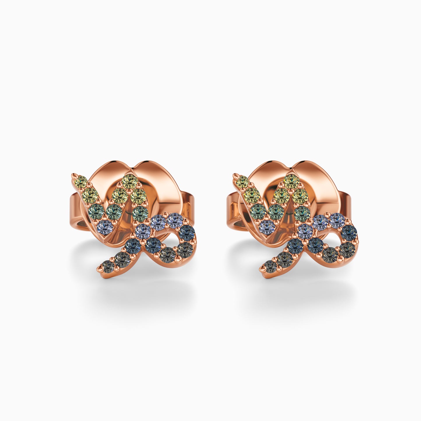 Sapphire Capricorn Stud Earrings
