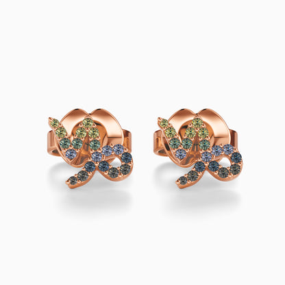 Sapphire Capricorn Stud Earrings