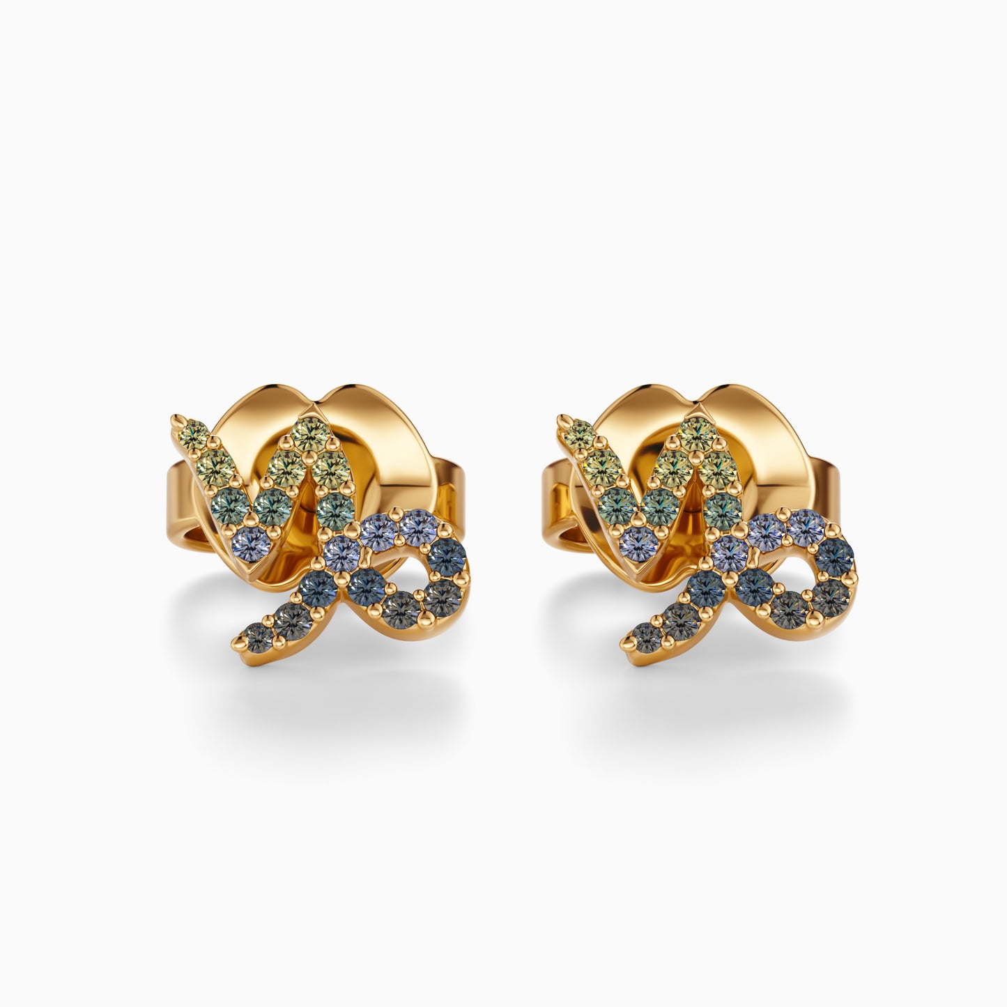 Sapphire Capricorn Stud Earrings