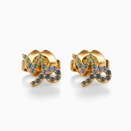 Sapphire Capricorn Stud Earrings