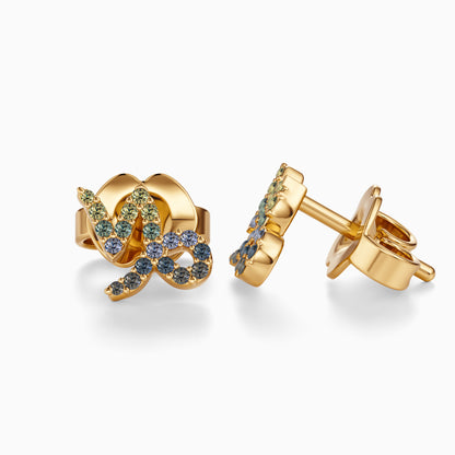 Sapphire Capricorn Stud Earrings