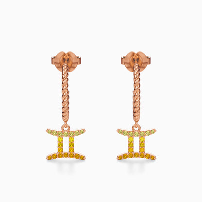 Sapphire Gemini Dangle Earrings