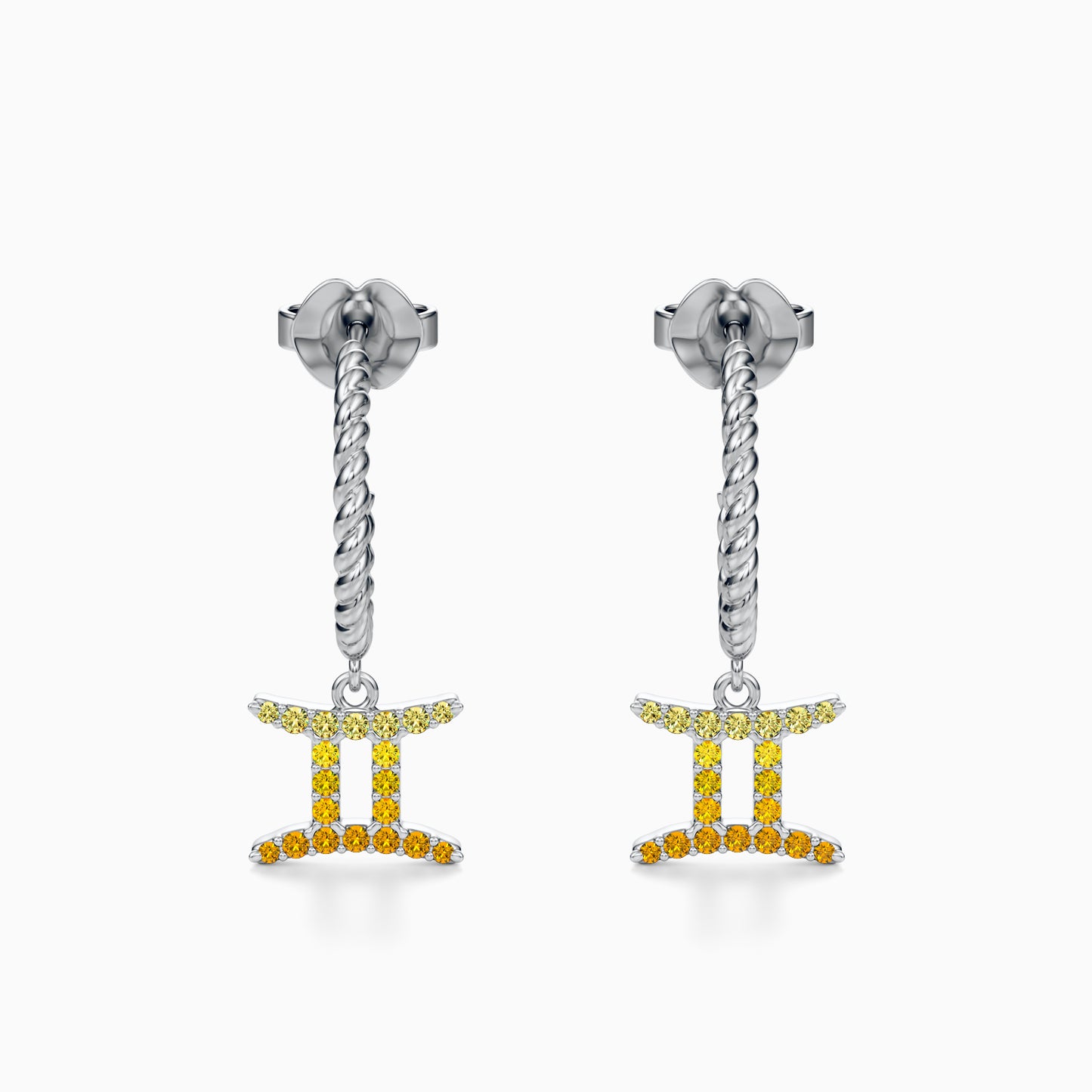 Sapphire Gemini Dangle Earrings
