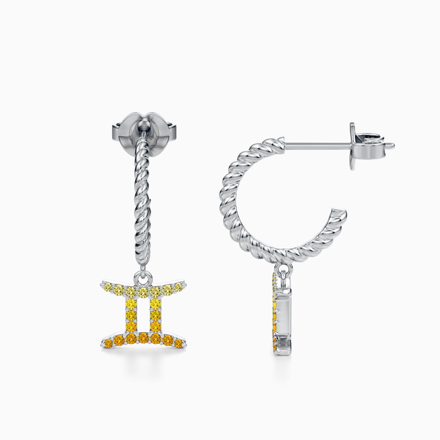 Sapphire Gemini Dangle Earrings