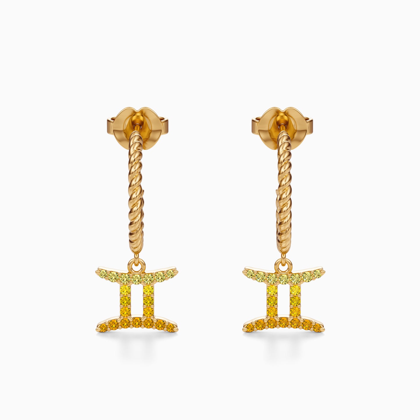 Sapphire Gemini Dangle Earrings