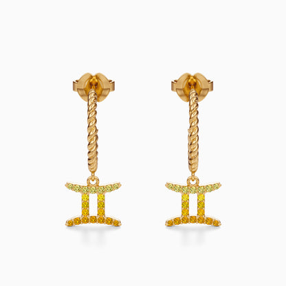 Sapphire Gemini Dangle Earrings