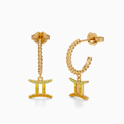 Sapphire Gemini Dangle Earrings