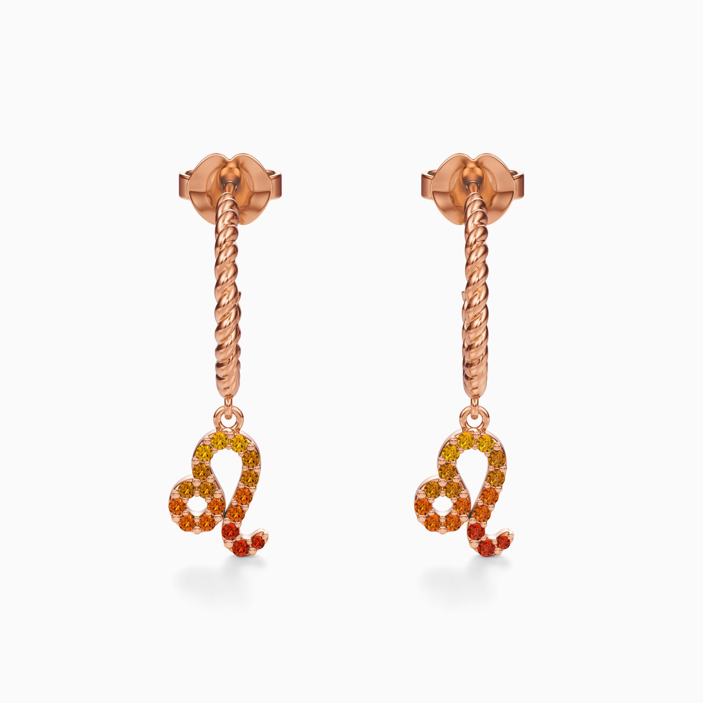 Sapphire Leo Dangle Earrings