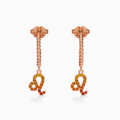 Sapphire Leo Dangle Earrings
