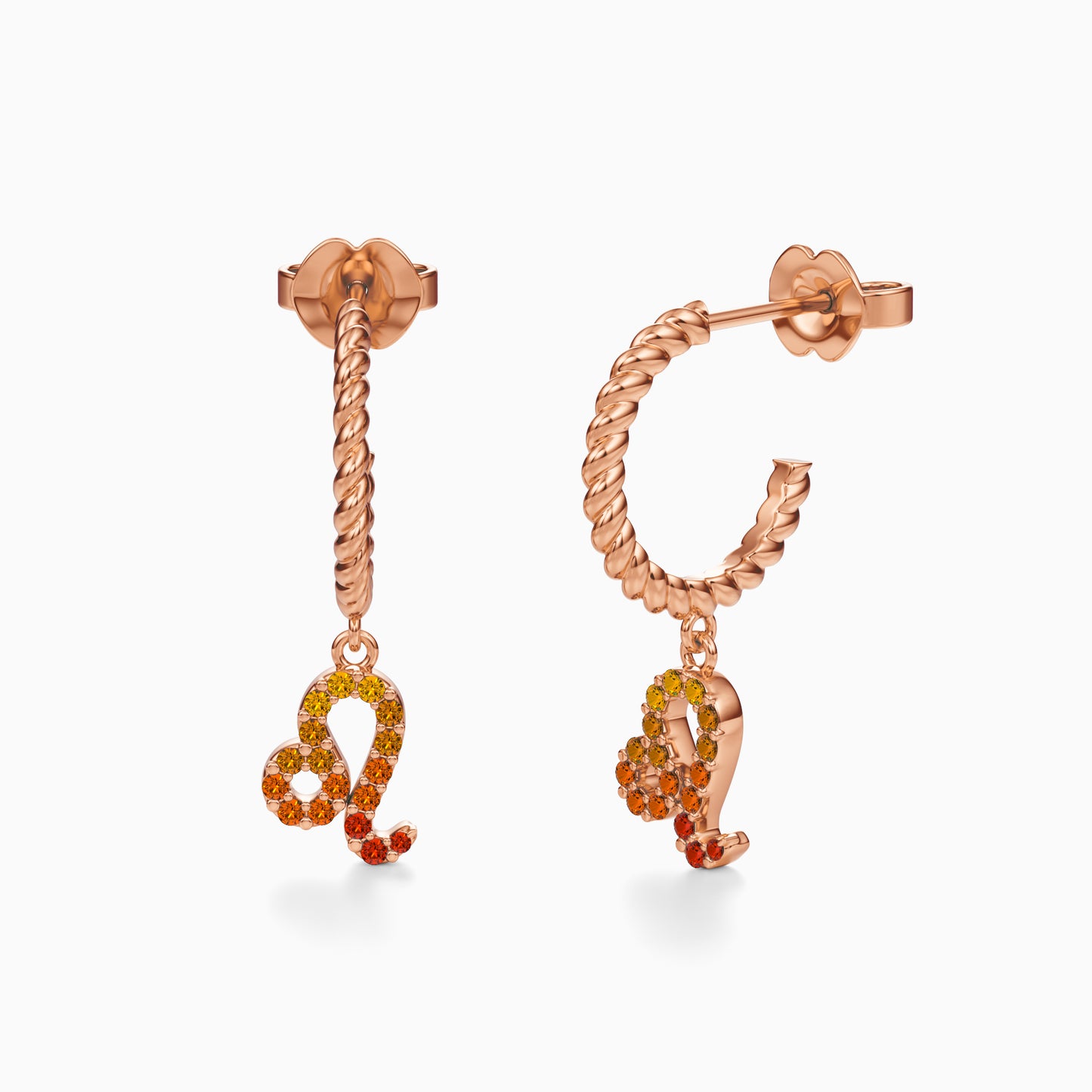 Sapphire Leo Dangle Earrings