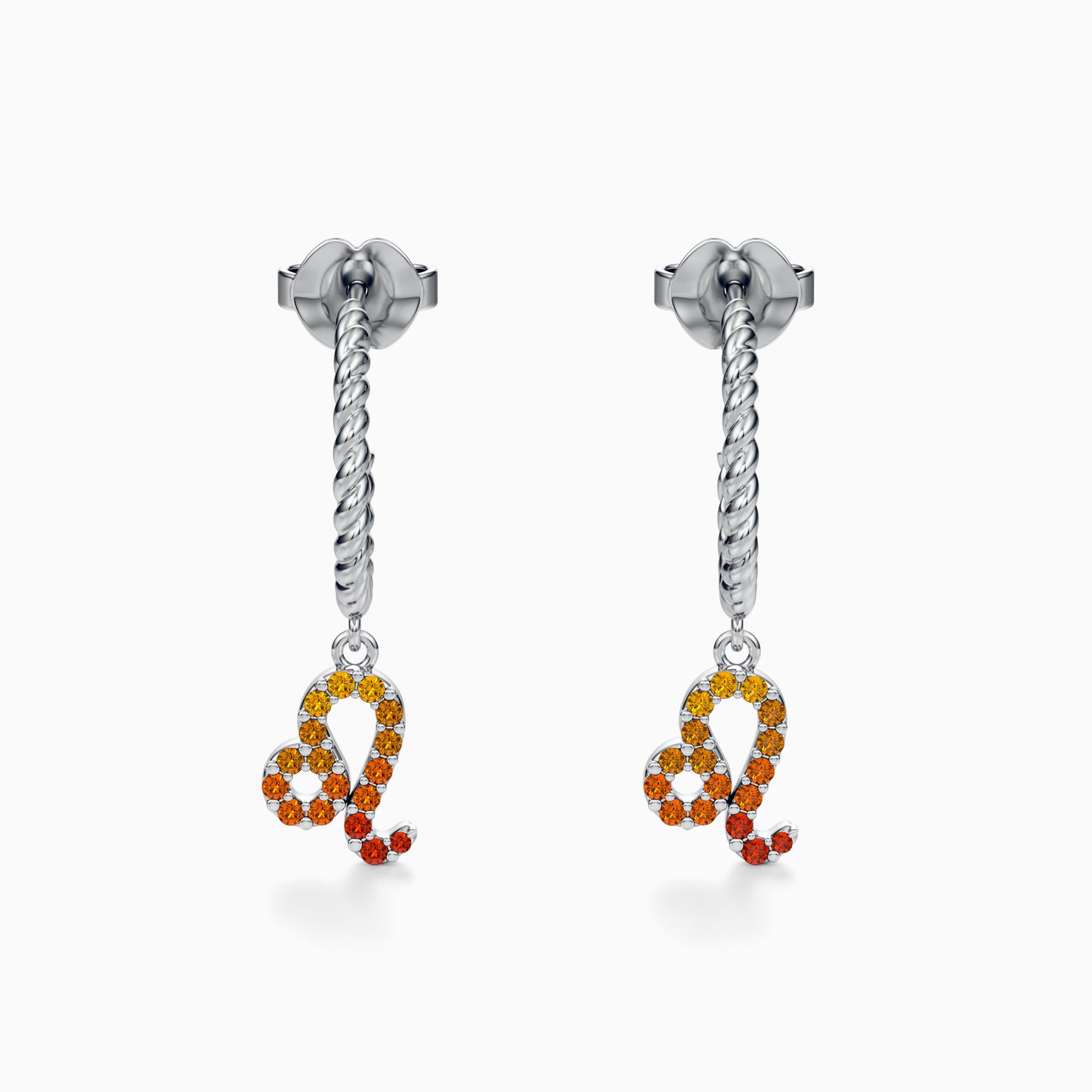 Sapphire Leo Dangle Earrings