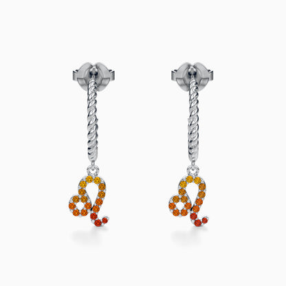 Sapphire Leo Dangle Earrings