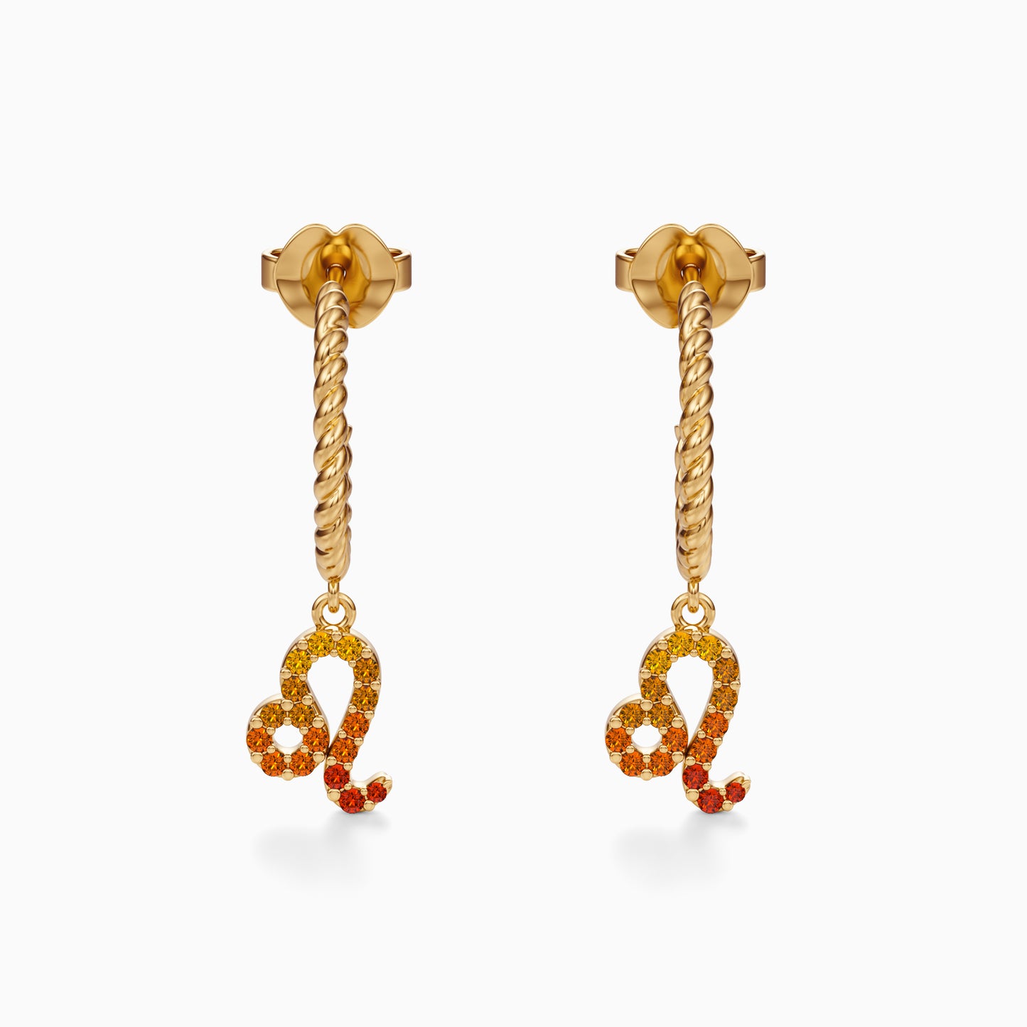 Sapphire Leo Dangle Earrings